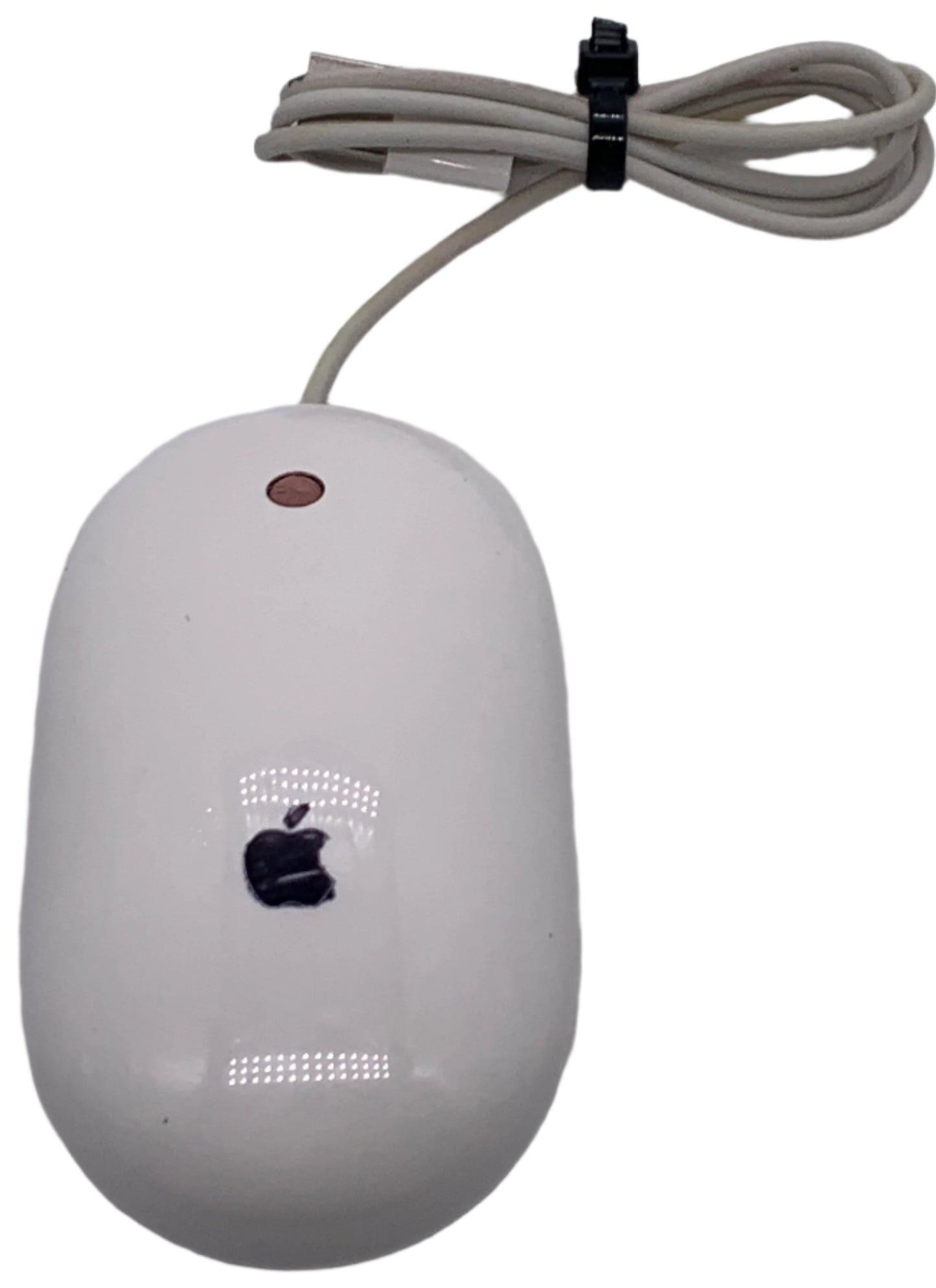 TESTED Apple Wired Mouse A1152 White SHOWS WEAR Red Trackball