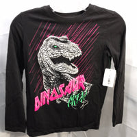 Oshkosh Dinosaur Black and Pink Long Sleeve Shirt Girls 12