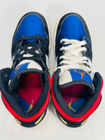 Nike Jordan High Top Sneaker Basketball Shoe Lace Up RETRO Black Blue Red Boys 4Y