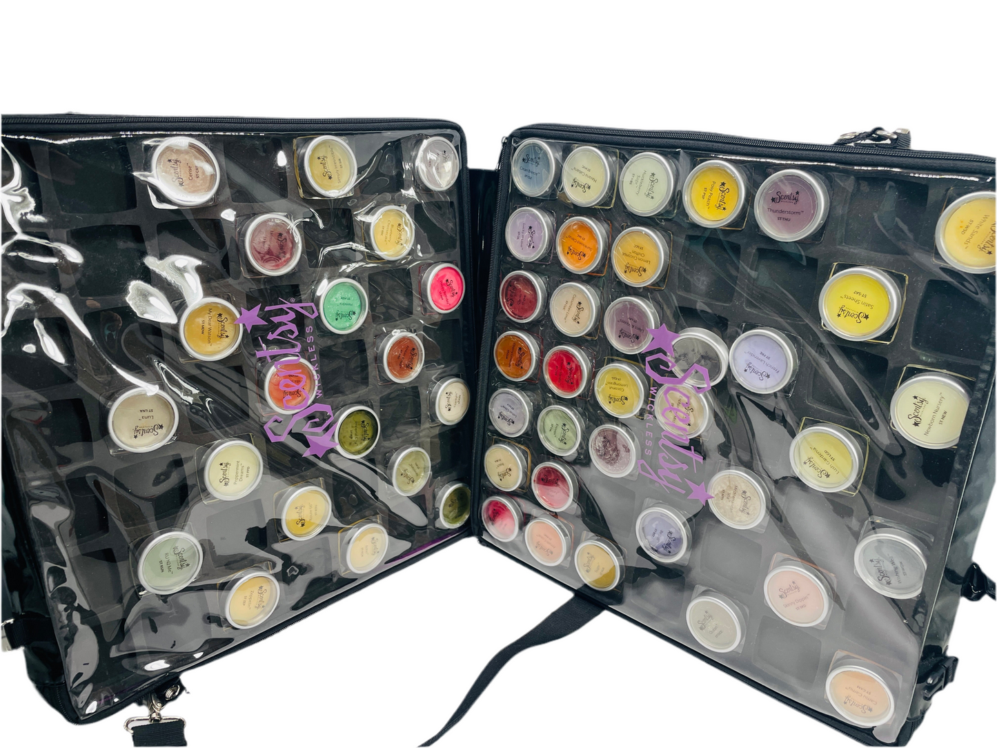 Scentsy Consultants Sample Carrier with 54 Unused Samples VARIETY