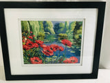 Vintage Framed & Matted Needlepoint Art 22" x 18"