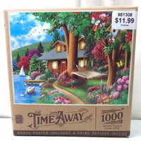 OPEN BOX UNCOUNTED PUZZLE: 1000 PC Time Away Around the Lake