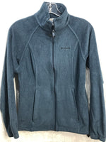 Columbia Dark Aqua Blue Fleece Jacket Ladies S