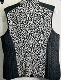Chico's Black / White Zip Up 4 Pocket Vest Ladies M; Chico's Size 1