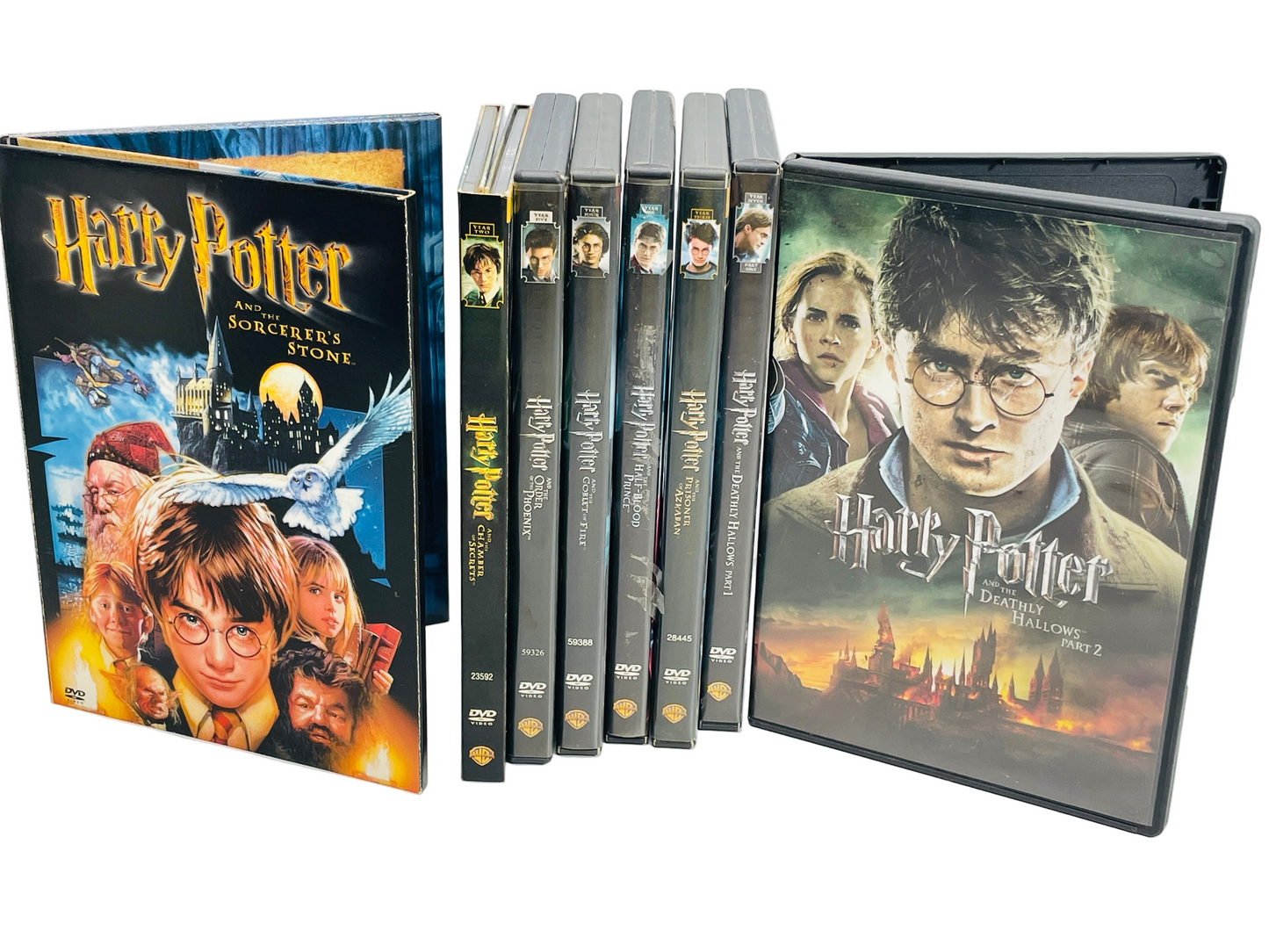 HARRY POTTER COMPLETE DVD MOVIE SET Set 8 Movies LOT EUC