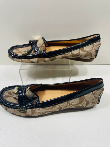 Coach (TOES SHOW WEAR) Frida Flat Loafer Shoes Ladies 6B