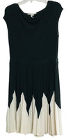 Max and Cleo Black and White Frilled Dress Ladies M