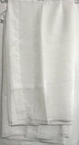 2 PC Curtain SET: White (LT STAINING) Sheer 52"W X 63"L