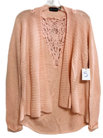 Versona Pink Cardigan Shawl Sweater Ladies S