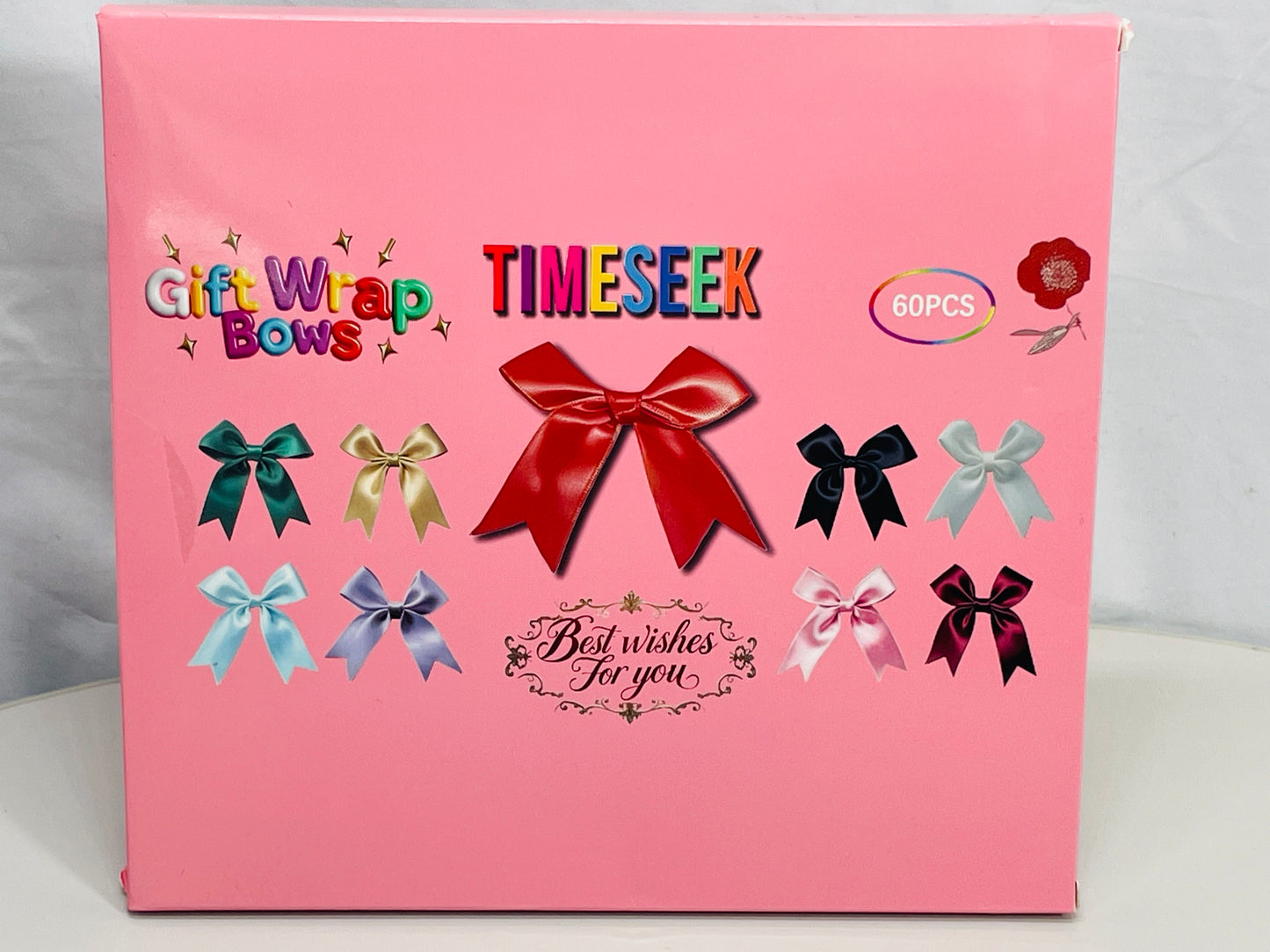 NEW! Gift Wrap Bows 3.3", 60pcs Rose Gold Premium Satin Ribbon Bow