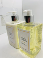 NEW! Maison De Base Lemon Verbena 14.5 oz Hand Lotion & Hand Soap Set 2 pcs