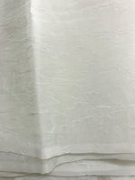 2 PC Curtain SET: White (LT STAINING) Sheer 52"W X 63"L