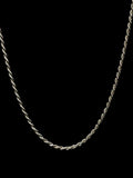 Sterling Silver 925 NECKLACE Long 30" Braided Chain