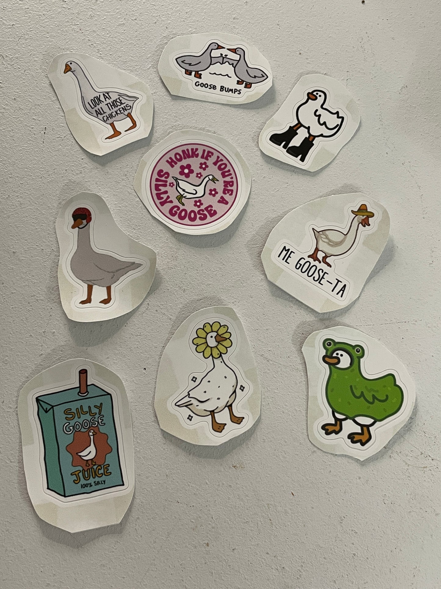 100Pcs Silly Goose Stickers for Laptop - Funny Sarcastic Decals Vinyl Stickers Goose Party Favors PRE CUT