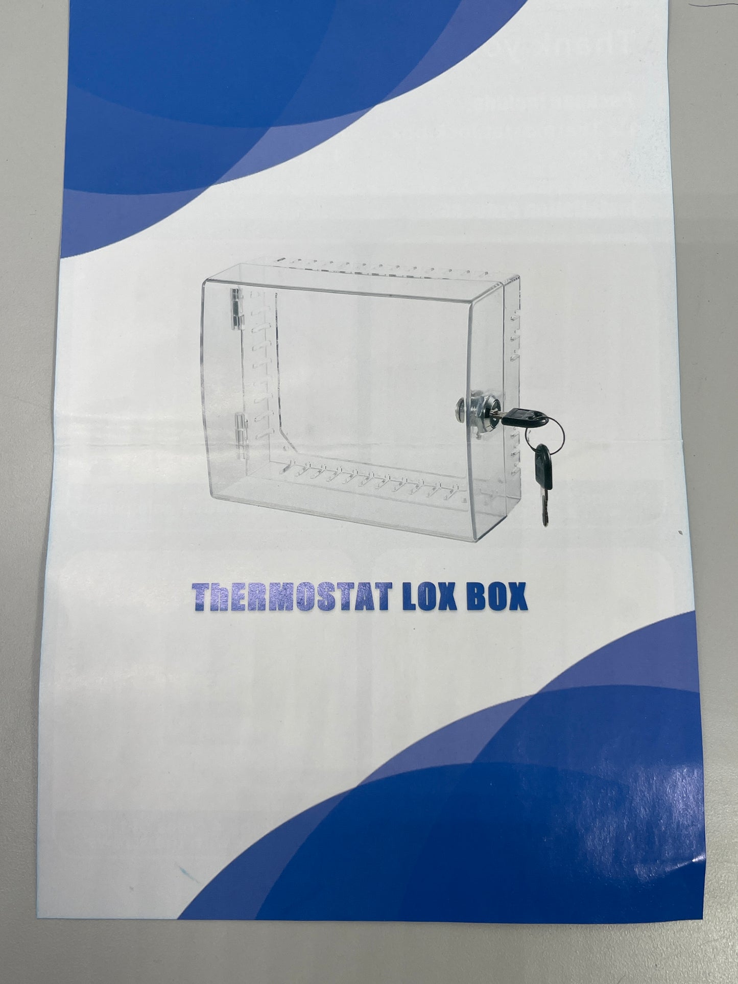 NEW! Thermostat Lock Box Clear w/Key