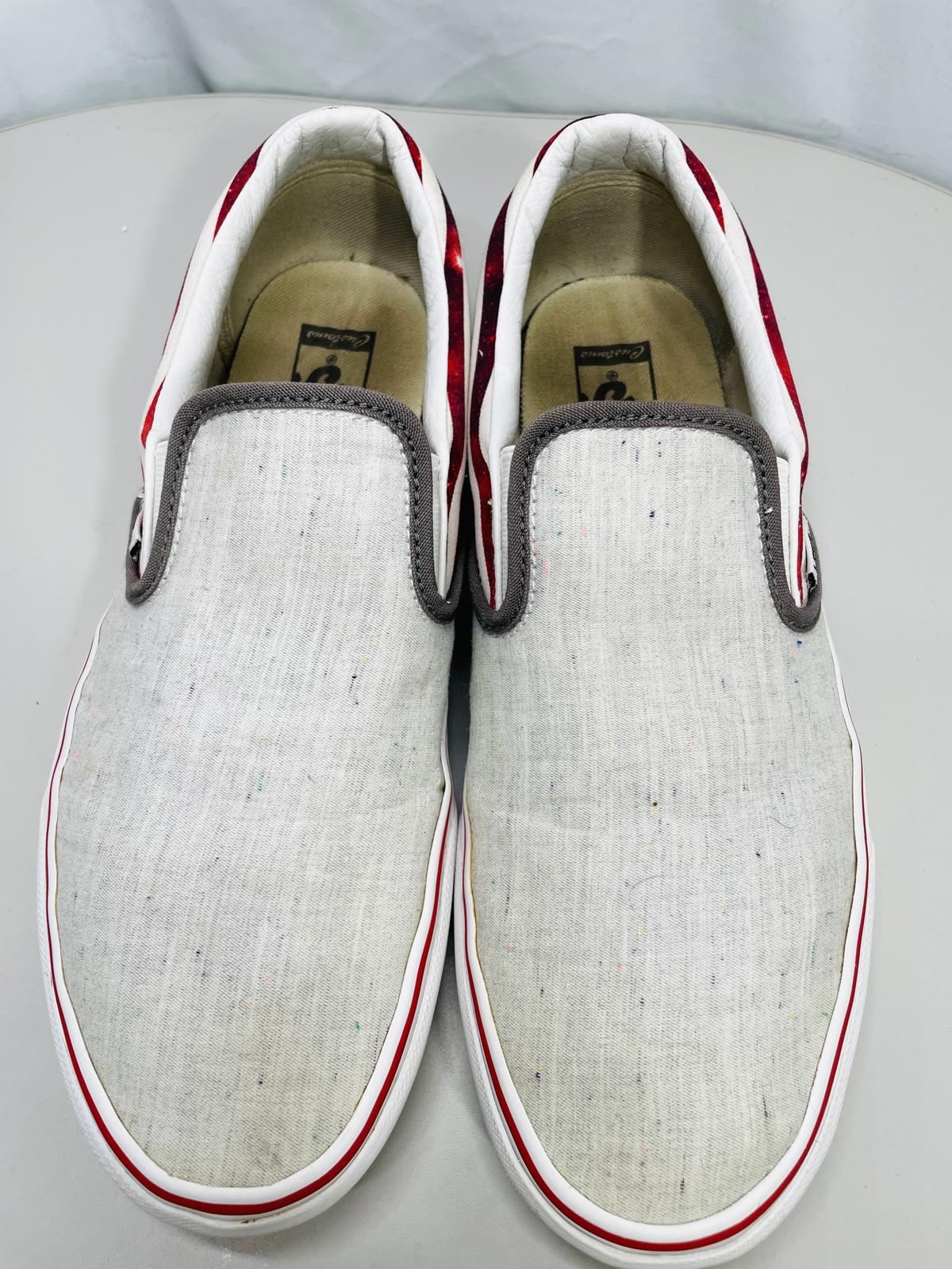 Vans Canvas Classic Slip On 2 Tone US Flag Shoes Mens 10.5