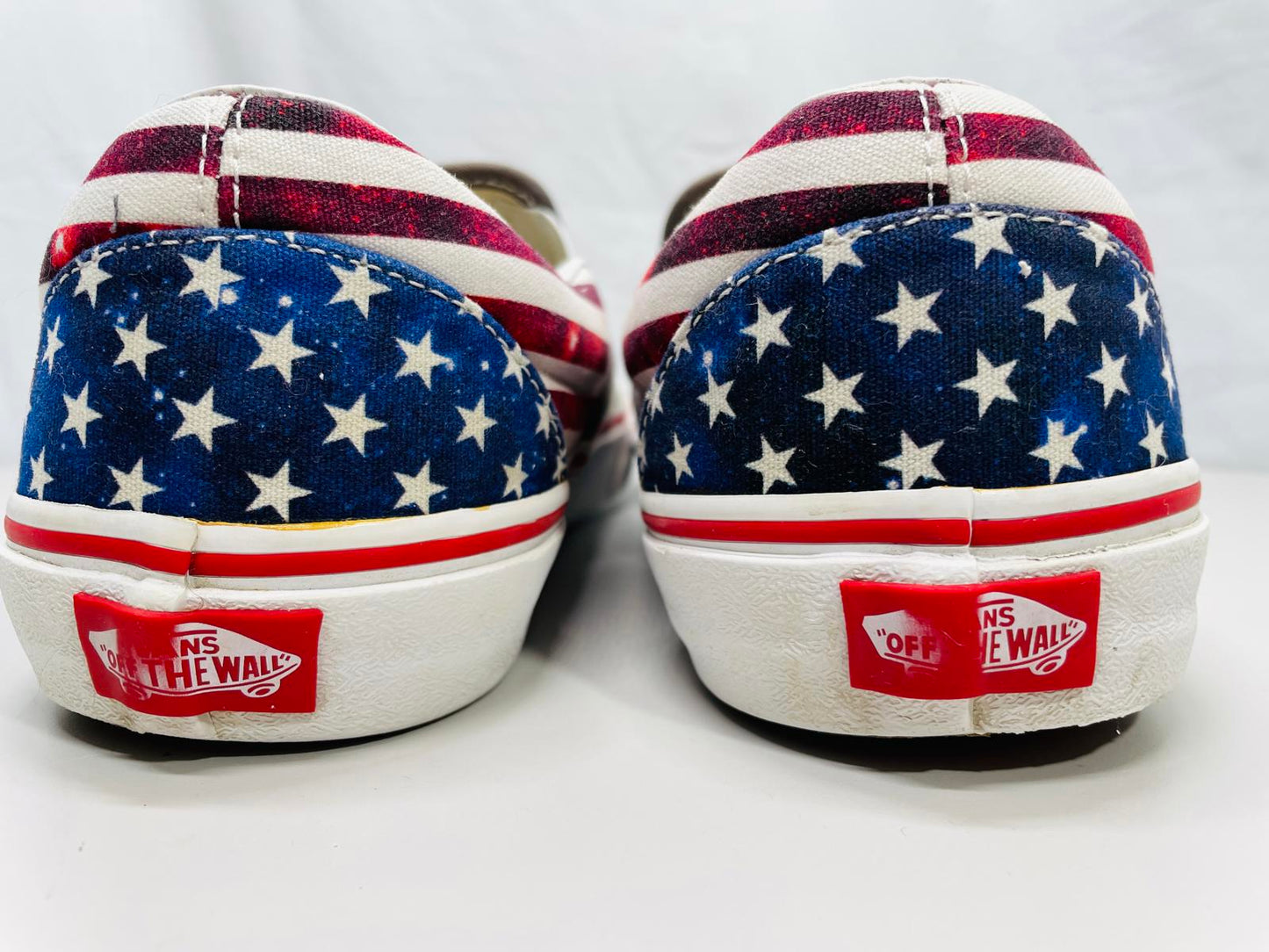 Vans Canvas Classic Slip On 2 Tone US Flag Shoes Mens 10.5