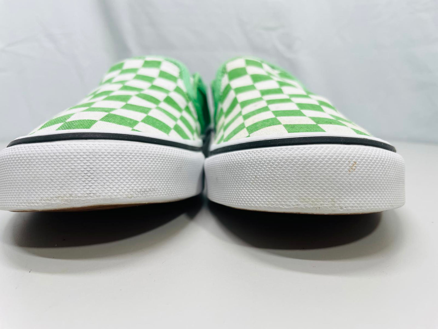 Vans Classic Slip In Green / White Checkerboard Shoes Wmns 6