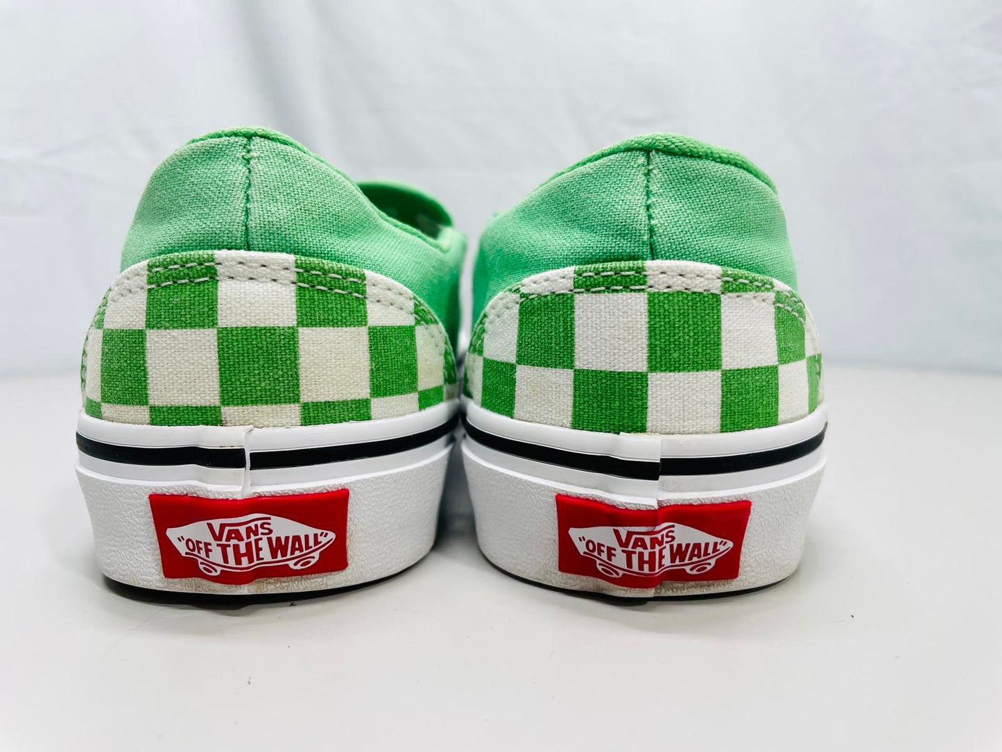 Vans Classic Slip In Green / White Checkerboard Shoes Wmns 6