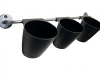 Ikea 102.710.91 Bygel Container Black with Metal Wall Mount Rod
