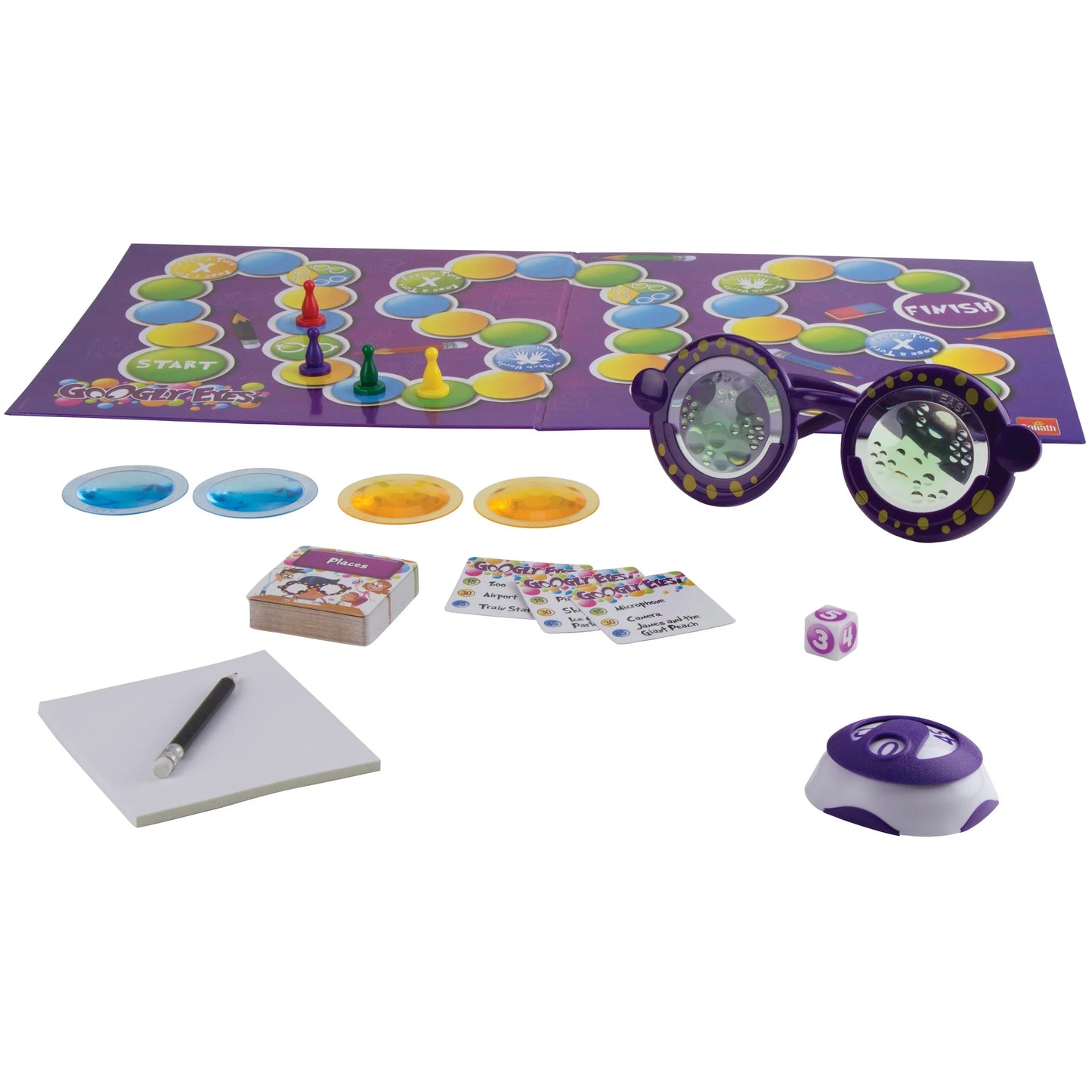 2014 Goliath Googly Eyes Board Game COMPLETE The Family Game of Wacky Vision!