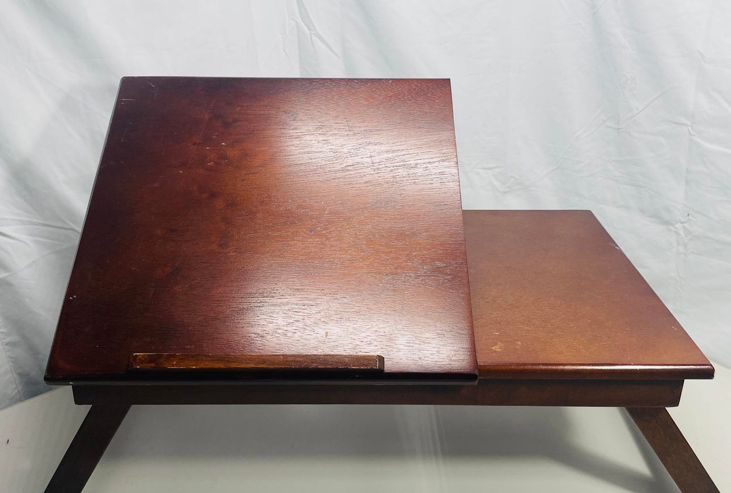 Wooden Lap/Table Top Desk with Adjustable Surface & Side Drawer SHOWS WEAR