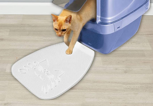 Rubber Kitty Litter Step Mat white