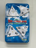MISSING 1 TILE Tri-Ominos in tin Box