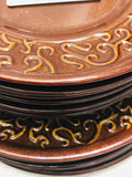 Classic Renditions Basque Scroll Chocolate 18pcs (6 Bowls, 6 Sm Plates 6 Lg Plates)