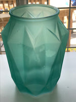 9" Teal Glass Vase